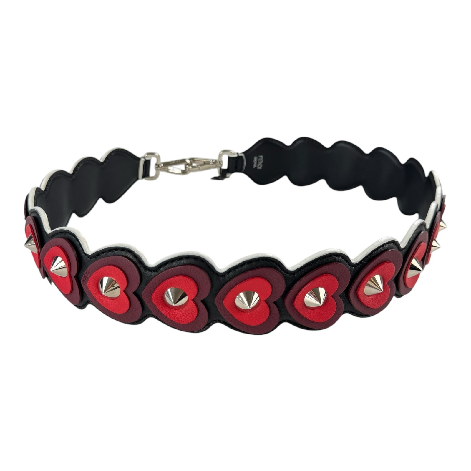 Fendi Studded Heart Strap You Bag Strap